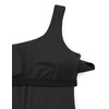 CRZ YOGA Butterluxe One Shoulder Athletic Rompers for Women Removable