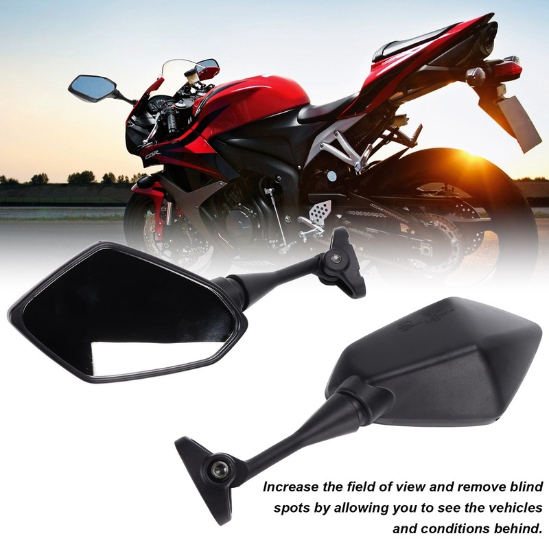 Pair Motorcycle Rearview Mirrors Left Right Replacement for CBR600RR CBR600