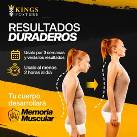Corrector de Postura para Hombres y Mujeres, Faja Soporte de Espalda para corregir la posición de cuello y hombros, Alivio de dolor cervical, dorsal y lumbar, Negro