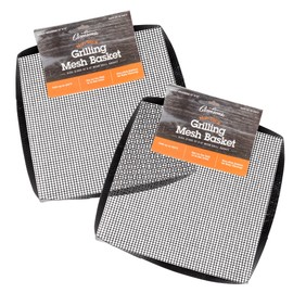 Camerons Grilling Mesh Basket - 2 Pack Reusable Non-Stick Heavy Duty Grilling Mat Barbecues