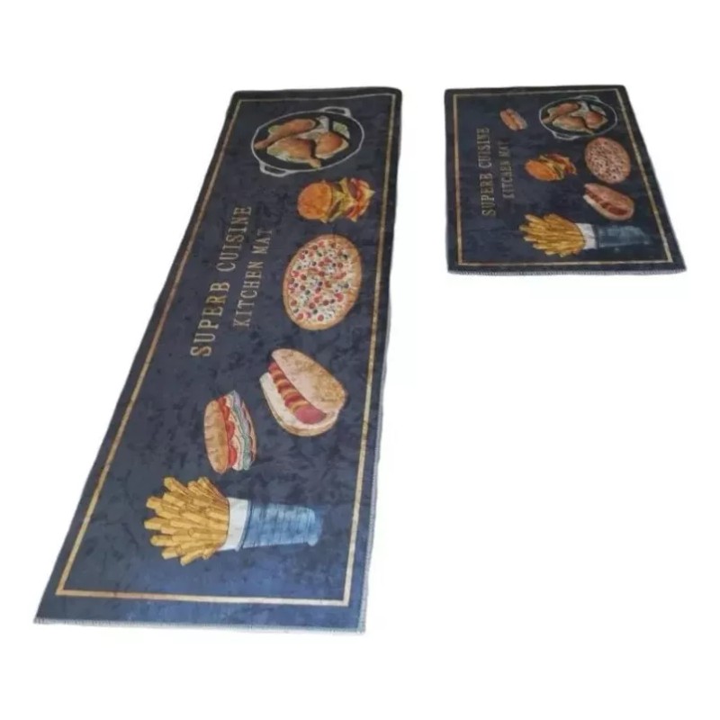 Carvapet Juego De Tapetes Para Cocina Impermeable Antideslizante