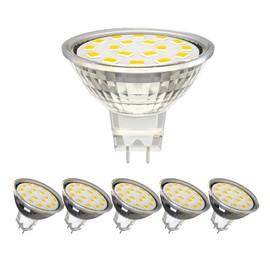 CQTLED MR11 LED Light Bulbs 3W AC/DC12V,Daylight White 6000K 300LM, 100° Beam Angle,Replaces 30W Halogen Lamps,GU4 Bi-Pin LED Recessed Track Light Bulb,6 Pack