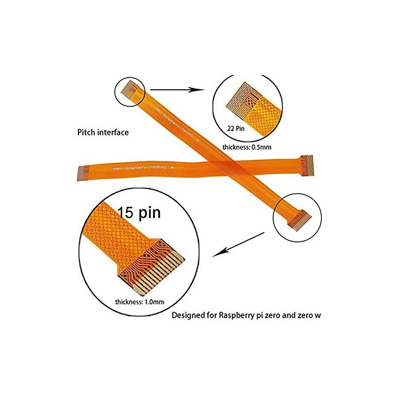 2 piezas para Raspberry Pi Zero Camera FFC Cable Flex
