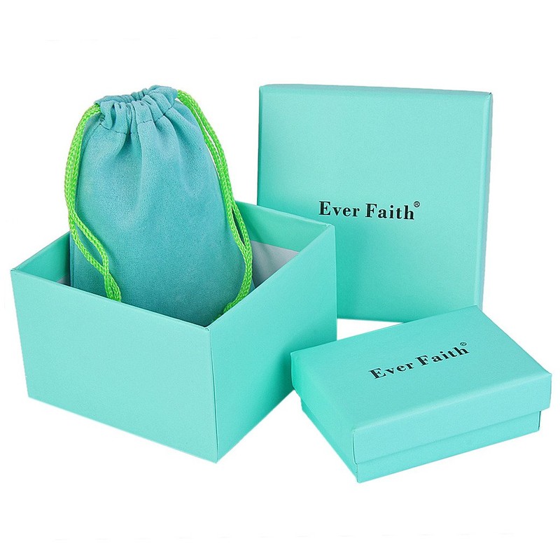 EVER FAITH Bridal Silver-Tone Rose Flower Clear Austrian Crystal Necklace