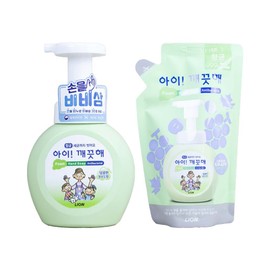 Kids Clean Hand Soap Antibacterial Foam Original and Refill Green Grape Scent / 아이 깨끗해 핸드 솝 항균 폼 본품 앤 리필 청포도향