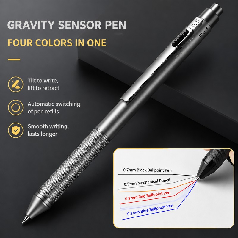 4-in-1 Multifunction Metal Pen for Office & School – 3