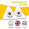 2 x Triangle Stickers 10 cm - South Korea Flag