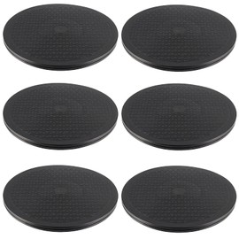 MUKLEI 6 Pack 12 Inch Lazy Susan Turntable Organizer, Heavy Duty Rotating Swivel Stand, Single Sided 360 ° Turntable with Steel Ball Bearings for Laptops TV Computer Monitor