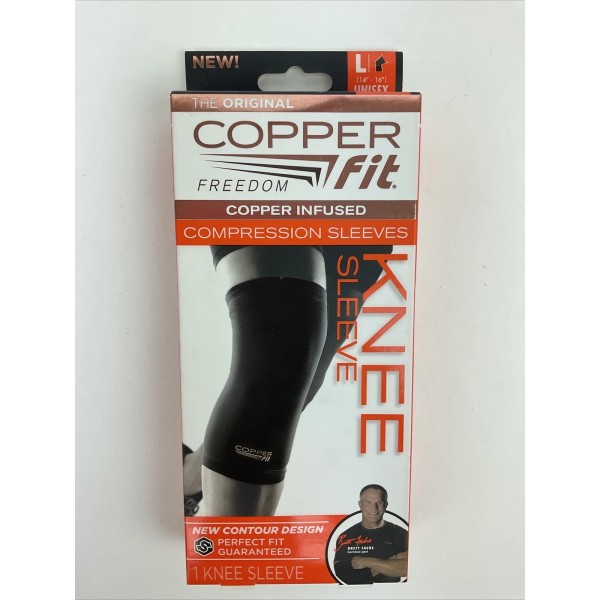 Copper Fit Freedom Copper Infused Knee Compression Sleeve Size L