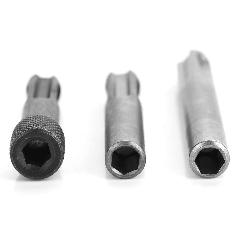 3Pcs SDS Socket Adaptor Set, 1/4" Hex Shank Screwdriver Bit