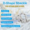 PATIKIL Screw Pin Shackle 11.5mm 7/16" 1940lb, 2Pcs 316 Stainless