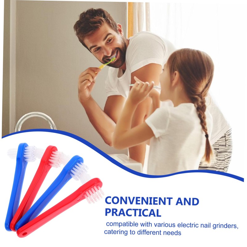 Baluue 4pcs Portable Brush Set Soft Cleaning Toothbrushes for Adults