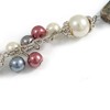 Avalaya Antique White/Grey/Brown Shell and Glass Beads Long Necklace in