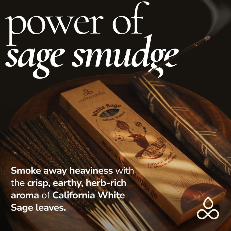Organic White Sage Smudge Sticks - with Real Leaves 24+