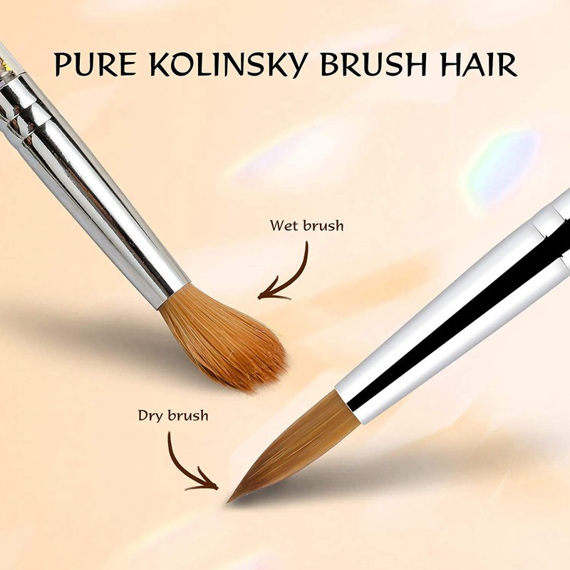 Aokitec Kolinsky Acrylic Nail Brush #22 Sable Acrylic Brush for