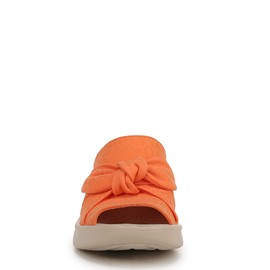 BZees Womens Smile Wedge Sandal Orange