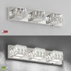 ZUZITO LED Bathroom Light Fixture Modern 3 Light Crystal Vanity