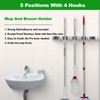 voze 5 Racks and 4 Hooks Mop and Broom Holder