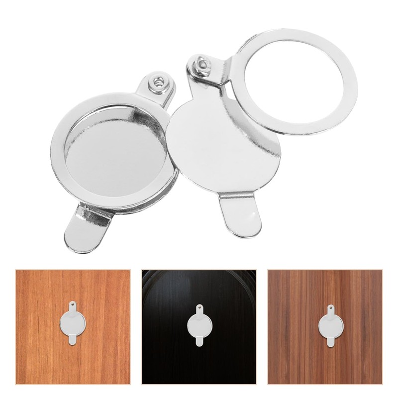 PRETYZOOM 2pcs Door Peephole Cover Protector Solid Copper Privacy Protection