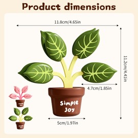 2Pcs Cute Chip Clips, Green Plant Shape Magnetic Chip Clips, Heavy Duty Magnetic Chip Clips for Food Storage, Sealing Clips for Snack Bags, Coffee Bags, Fridge Decor