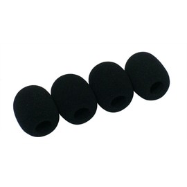 GONKISS Microphone Sponge, Microphone Windshield, Video Recording, On-Camera Microphone Windshield, Large, Set of 4, Black