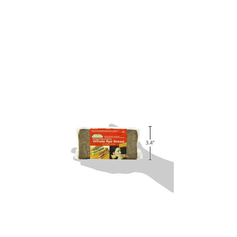 Mestemacher Whole Rye Sourdough Bread 17.6 Ounce Pack of 6