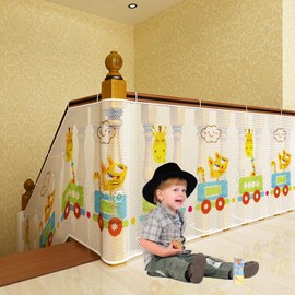 Thick Safety Net Stair Railing Children 6 x 0.9 m Protective Net Railing Stair with 30 Nylon Rope and 60 Long Buckle Straps Stair Protection Net for Balcony Patio Fences
