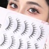 MSQ 5 Pairs Natural Lashes Wispy Lashes Natural Look False