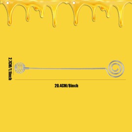 Spiral Shape Stirring Rod, Set of 5, Spiral Shape, Long Handle, Stainless Steel, Cream Whisk, Coffee Stirring Stick, Coffee Shop, Stylish, Tea, Coffee, Stirring Stick, Convenient for Home Use (Silver)