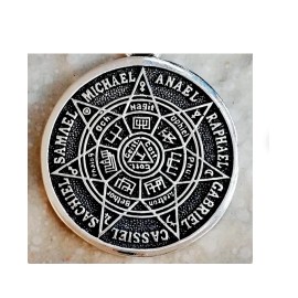 Fashion Jewelry angel seven archangel SIGN  Pendant DIAMOND Cut 925 Sterling Silver 20" Necklace