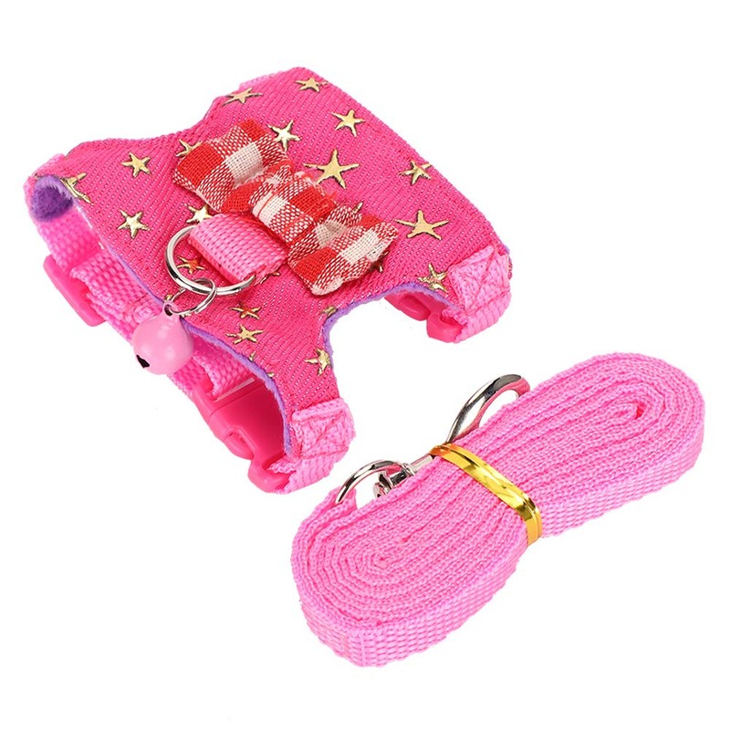 Hamster Harness, Adjustable Walking Vest Set Lead Leash Walking Harness