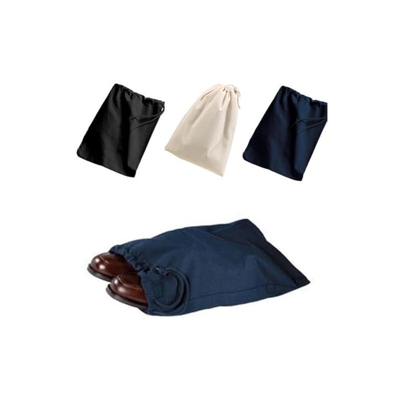 (3 Pack) Set of 3- Reusable Cotton Shoe Bags with