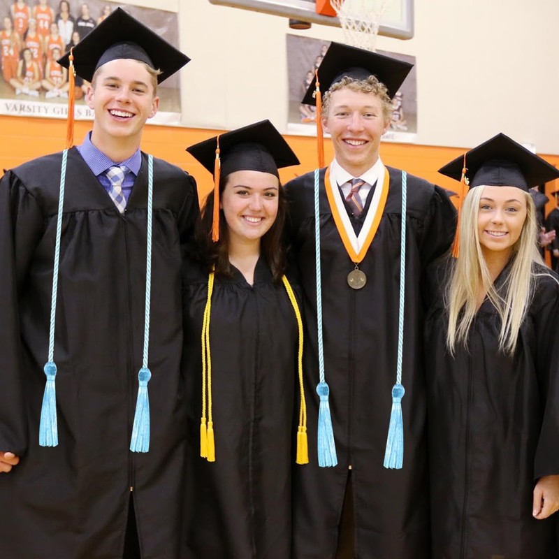 Graduation Honor Cords 2025 Light Blue Yarn Cords with Tassels