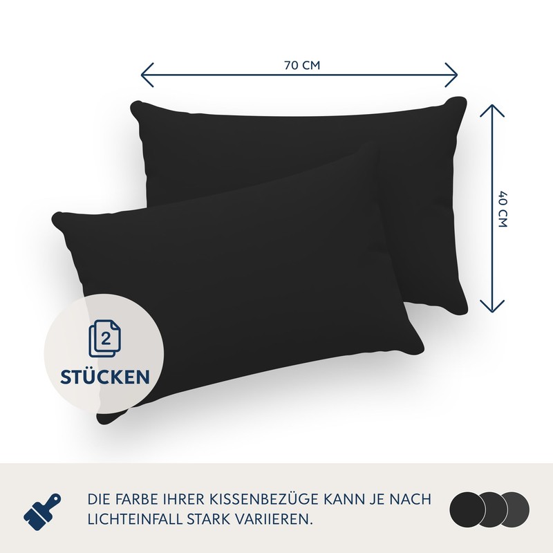 Dreamzie Pillowcases, 40 x 70 cm (Set of 2), 100%