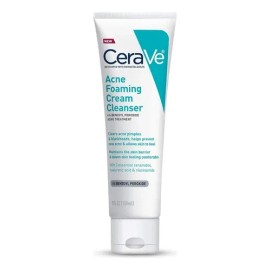 CeraVe Cleanser Espuma Limpiadora para Acné 150 ml | Control de Puntos Negros y Brotes, Fórmula Suave con Ácido Salicílico, Hidrata y Limpia Profundam