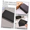 Operitacx 100pcs Black Blank Index Cards for Writable Vocabulary Learning