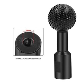 Spherical Rotary Burr Spherical Steel Rotary File 10mm Carbide Rotary Burr Wood Carving Polishing Engraving Drilling Bits, Angle Grinder Sphere Rotary Engraving Grinding Head