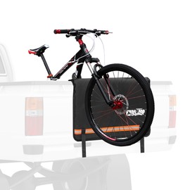 MDSTOP Tailgate Pad for Mountain Bike, Truck Tailgate Bike Protector with Reflective Strips, Scratch Resistant Tailgate Pad Carries Up to 2 Bikes, E-Bikes, BMX&Road Bikes (Black, M)