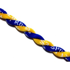 Sport Ropes Double Titanium Necklace (Blue/Yellow, 22")
