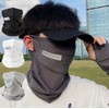 Label Cool UV Protection Earloop Full Face and Neck Bicycle Mask Hiking Mask Black 5ea