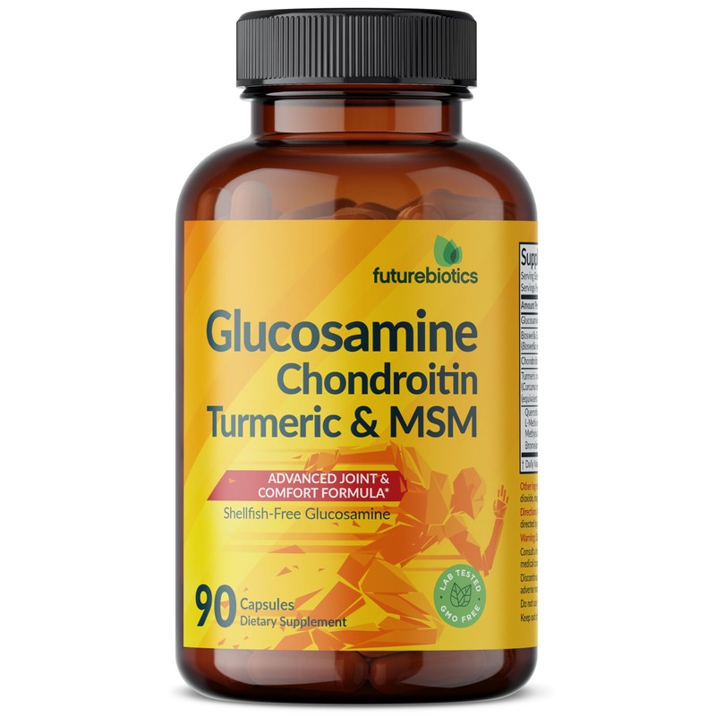 Futurebiotics Glucosamine Chondroitin Turmeric & MSM Advanced Joint Formula, Supports