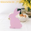 ALLY-MAGIC Easter Desktop Decoration, Wooden Rabbit Bunny Desktop Ornament Cute