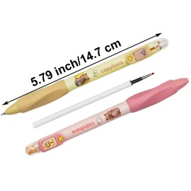 Maydahui 8 Pcs Cute Capybara and Panda Pens 0.5 mm Retractable Kawaii Animal Pens Triangular Ergonomic Soft Silicone Grip Black Ink For School Office Party Favors