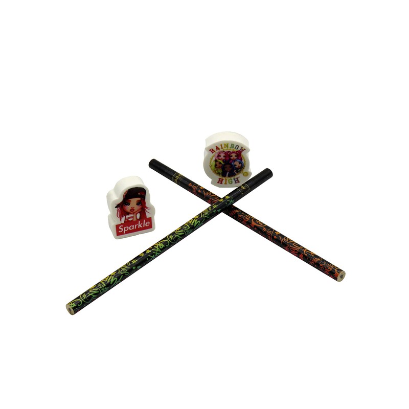 Rainbow High - Rubber Pencil Kids School Supplies (CyP Brands)