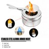 Vastsea Pack of 2 Fondue Burner, Fuel Paste Container, Portable