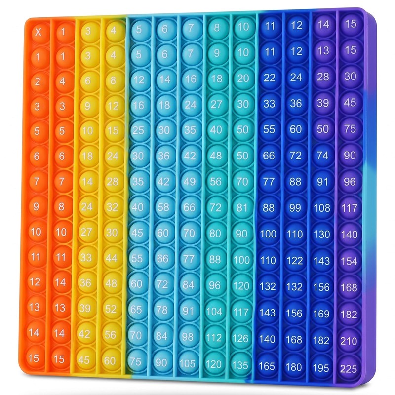 Multiplication Game Multiplication Tables Rainbow Education Popular fidgety Toys 15X15