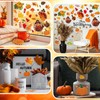 Tellingyou 63 Pcs Fall Window Gel Cling Thanksgiving Window Thick