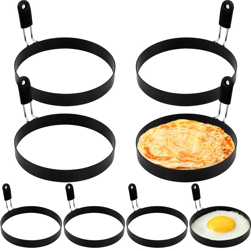 Stainless Steel Egg Rings - 8 Pack- Including 4 Pcs