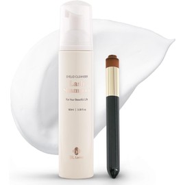 BL BL- Champú + cepillo para extensiones de pestañas BL Lashes, limpiador espumoso para párpados, lavado suave para pestañas naturales