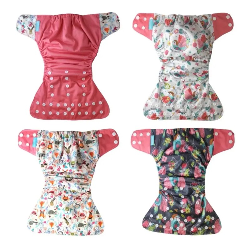 Pañales De Tela Para Bebé Reutilizables Happy Flute (4 Pzas)